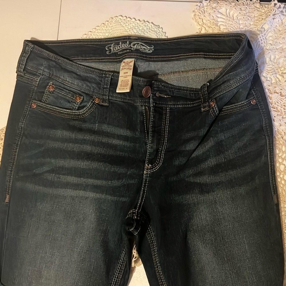 Faded Glory Blue Straight Leg Jeans
